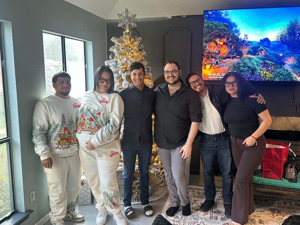 Nick with family at Christmas